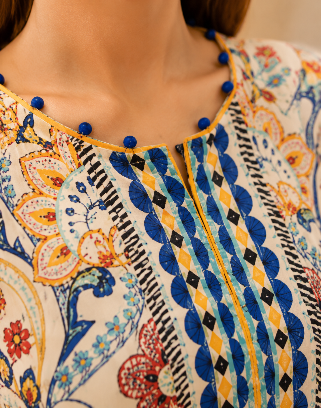 Radiant Reverie Vibrant Printed Two-Piece Lawn Suit