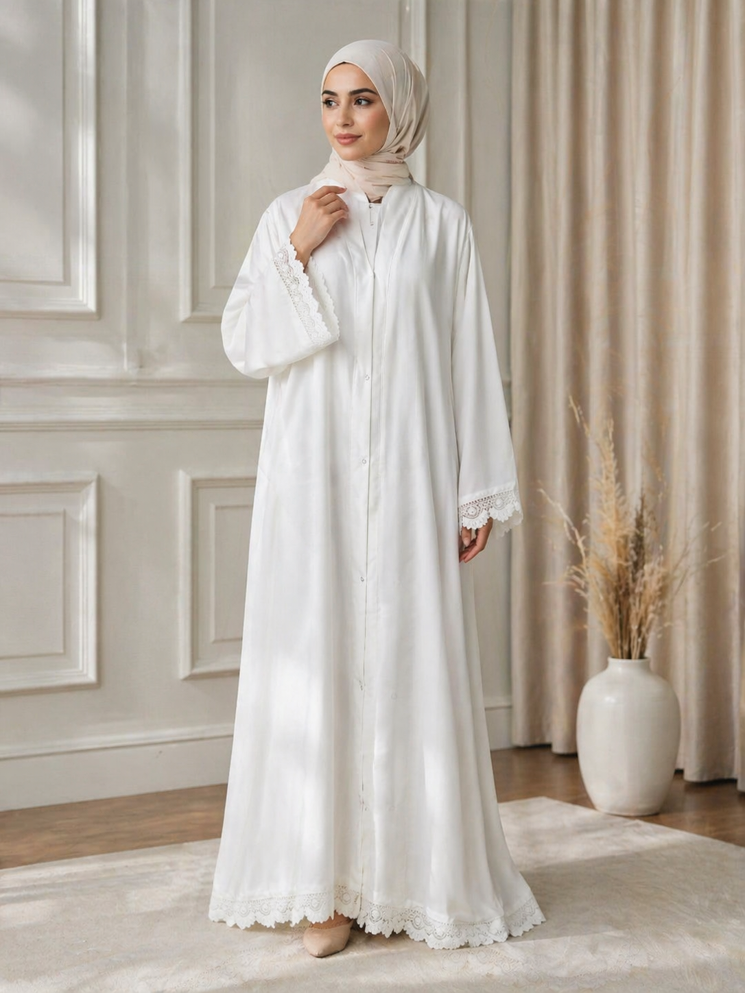 Ayra White Grace Abaya – Elegant Premium Modest Wear