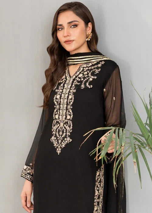 Noir Zari Longline 3-Piece