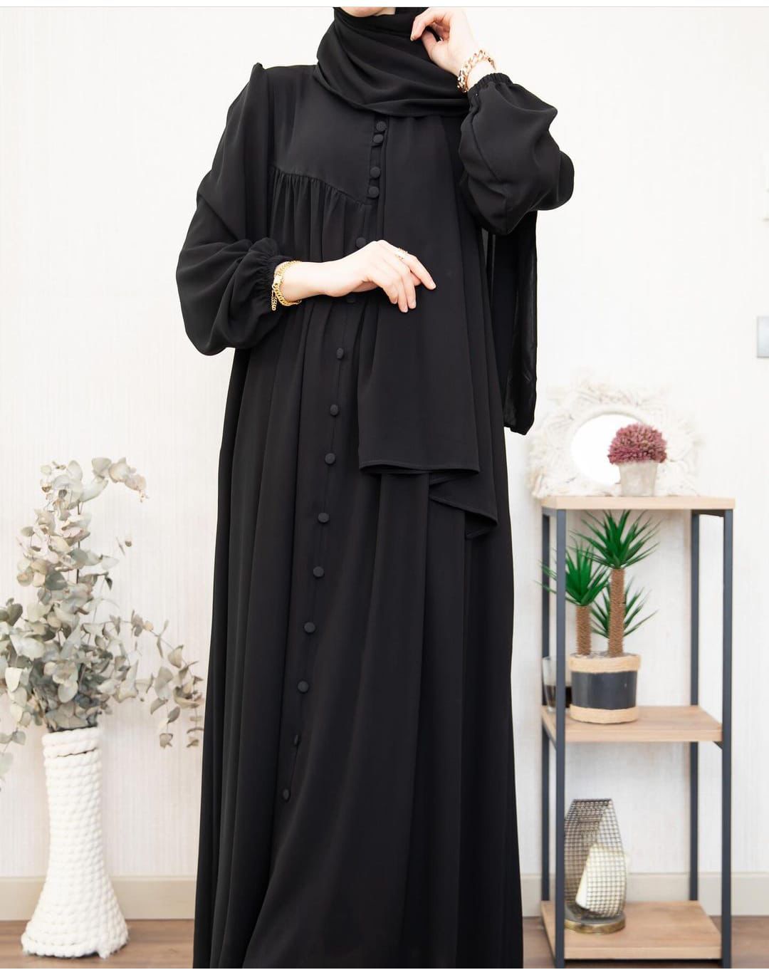 Sultan Abaya With Premium Stole – Elegant Luxury Modest Wear