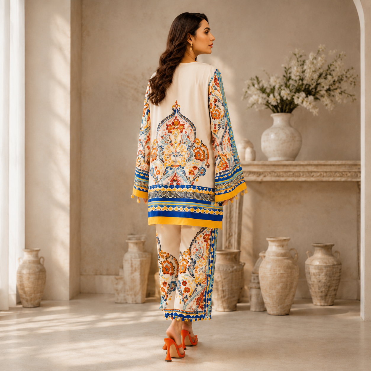Radiant Reverie Vibrant Printed Two-Piece Lawn Suit