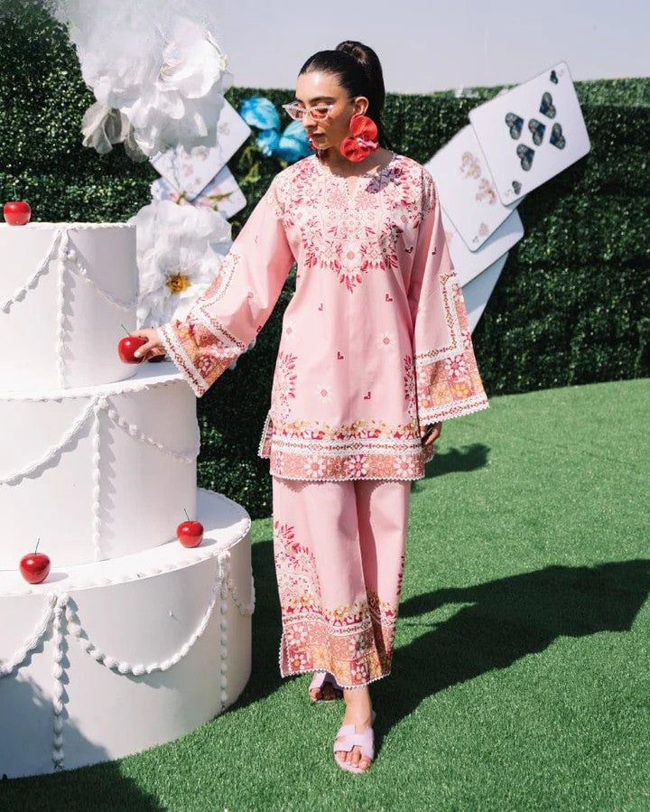 Radiant Pink Mosaic Premium digital printed lawn 2-Piece Set