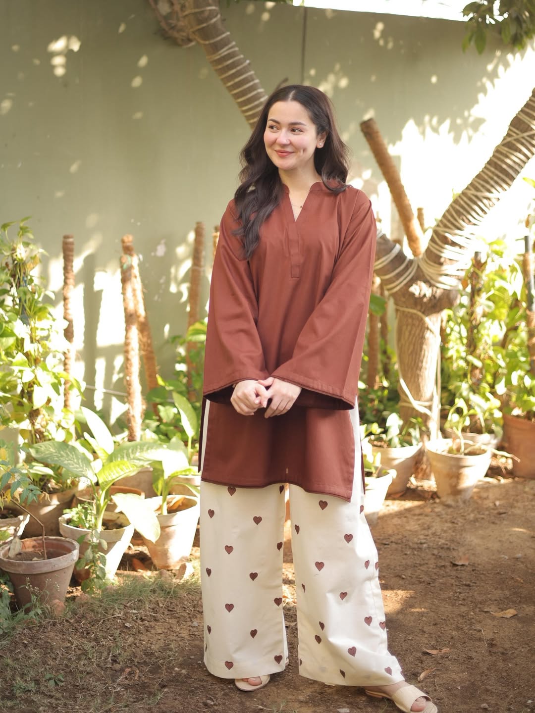 Nooray Brown – 2 Piece Kurti Set