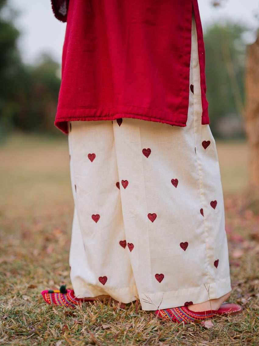Nooray Mehroon – 2 Piece Kurti Set