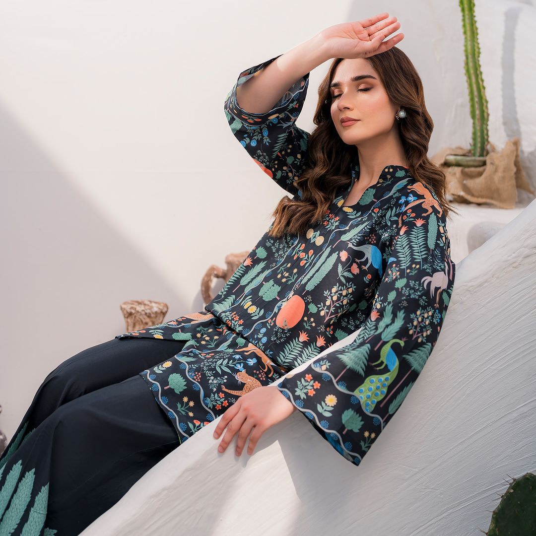 Savanna Symphony Digital Printed Swiss Lawn