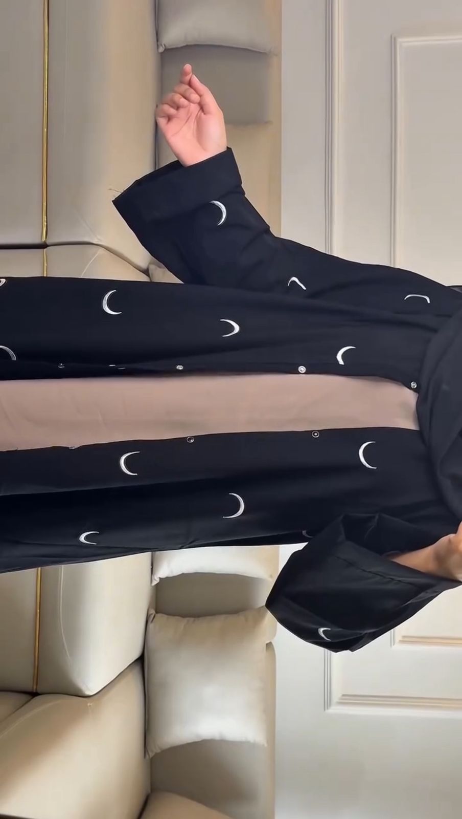 Moon Double Layer Luxe Abaya With Premium Stole – Elegant Modest Wear