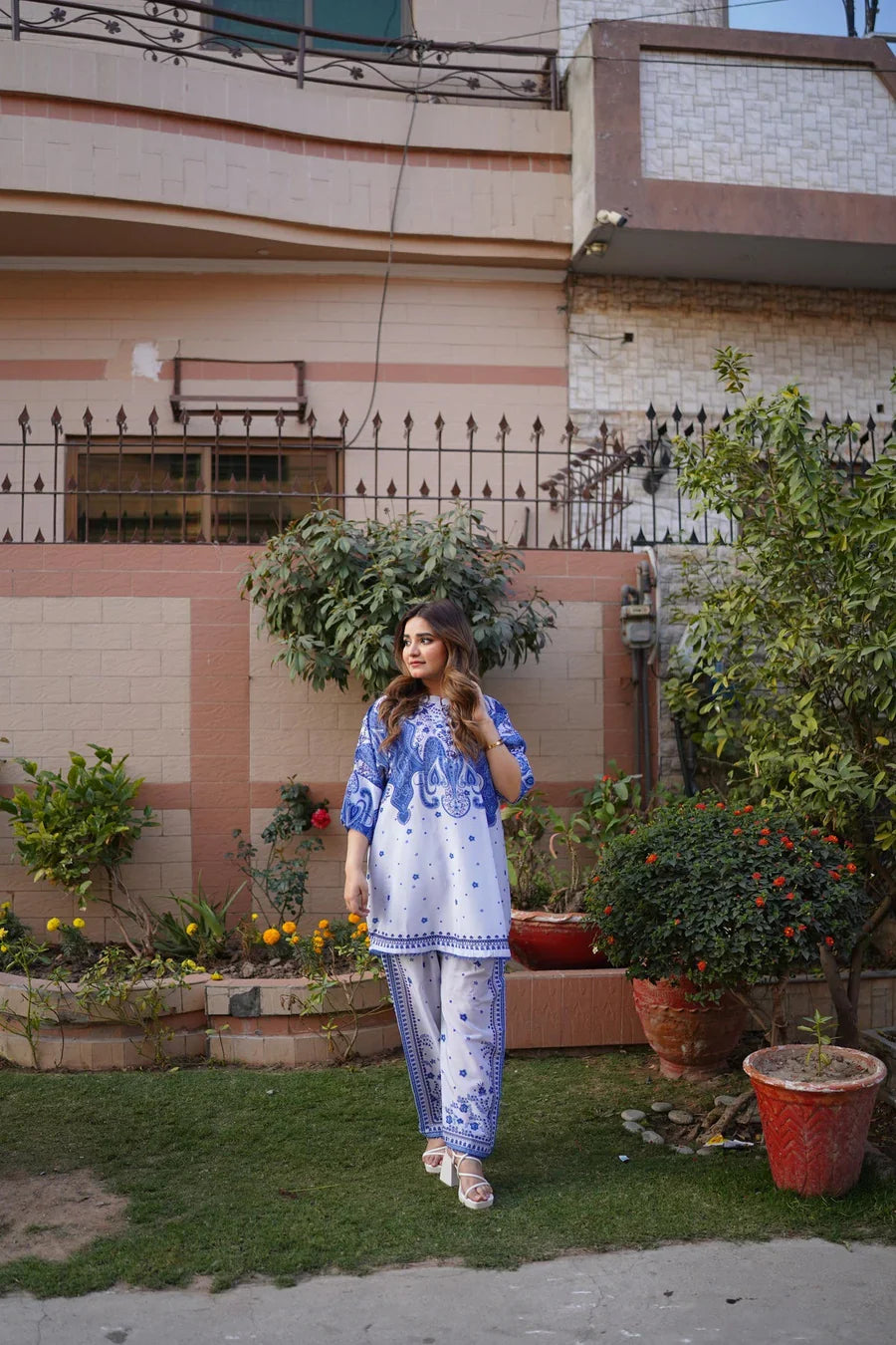 Dilkash Red Premium Digital Printed Lawn 2-Piece Kurta Set