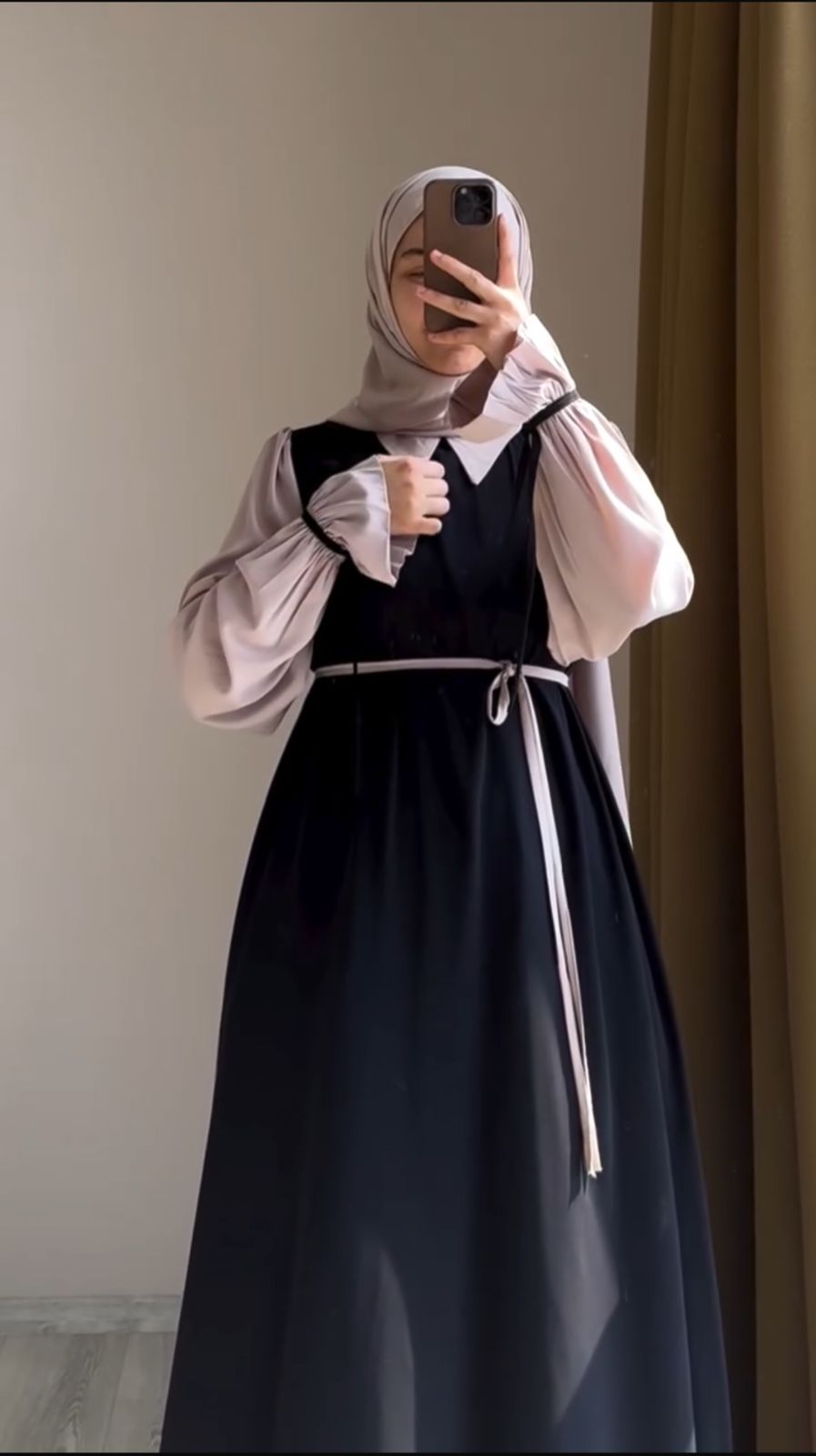 Noir Grace Abaya With Premium Stole – Elegant Luxury Modest Wear