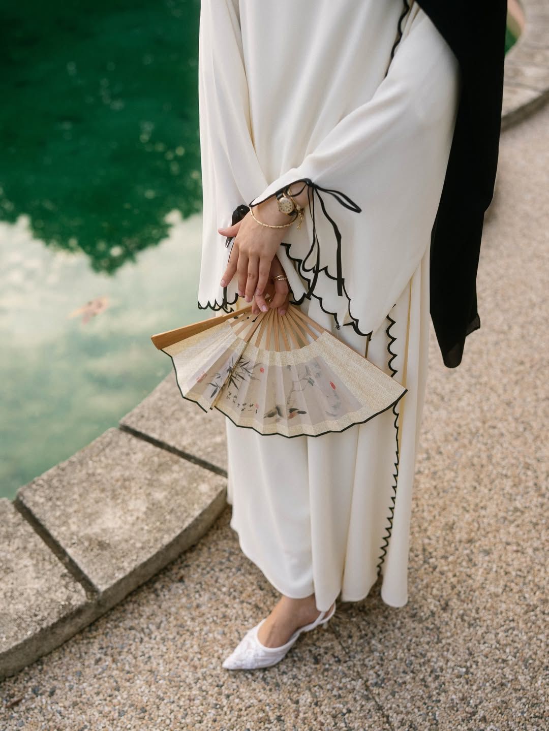 The Luna Ribbon Abaya With Premium Stole – Elegant Modest Luxury Wear