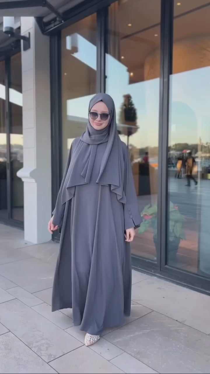 Arabic Abaya With Premium Stole – Elegant Modest Everyday Wear