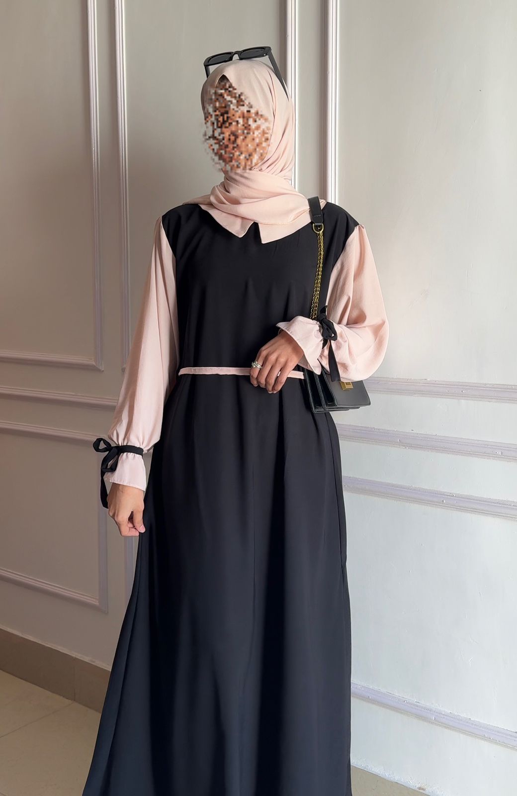 Noir Grace Abaya With Premium Stole – Elegant Luxury Modest Wear