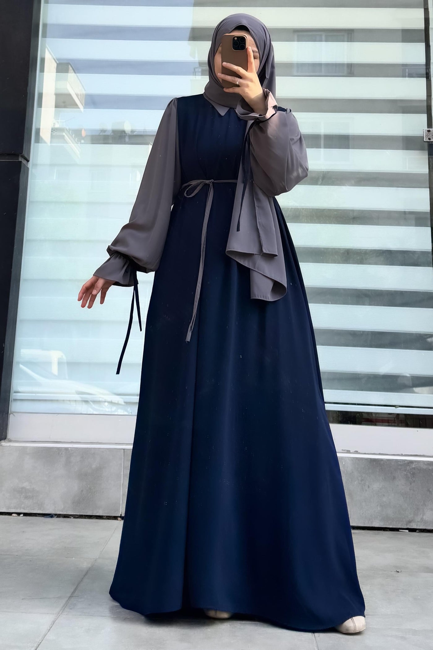 Aurelia Luxe Flow Abaya With Premium Stole – Elegant Modest Wear