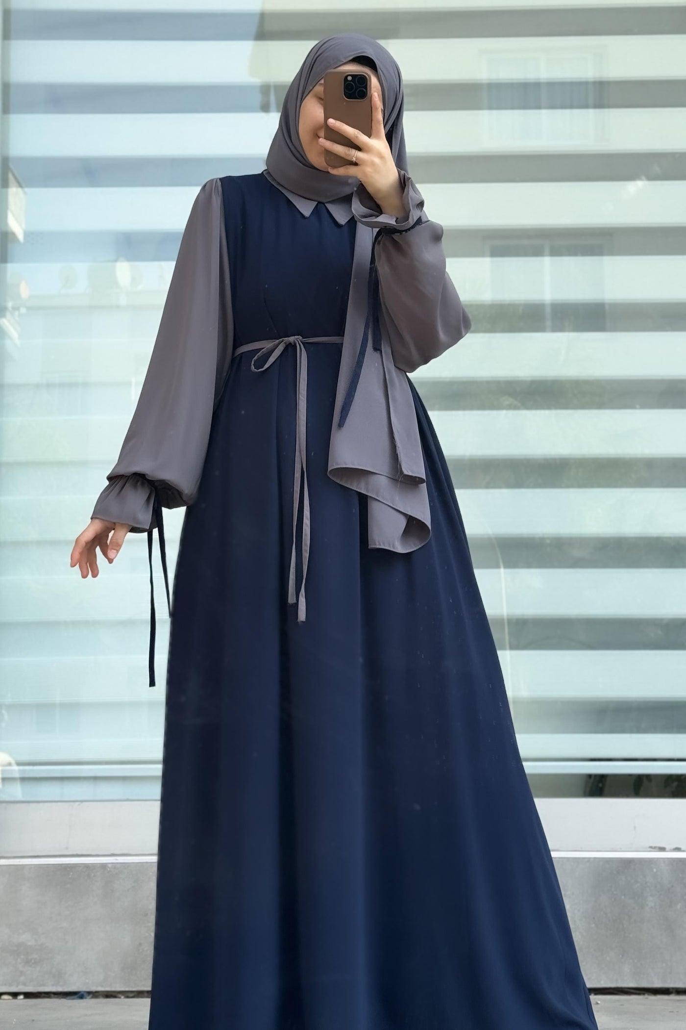 Aurelia Luxe Flow Abaya With Premium Stole – Elegant Modest Wear