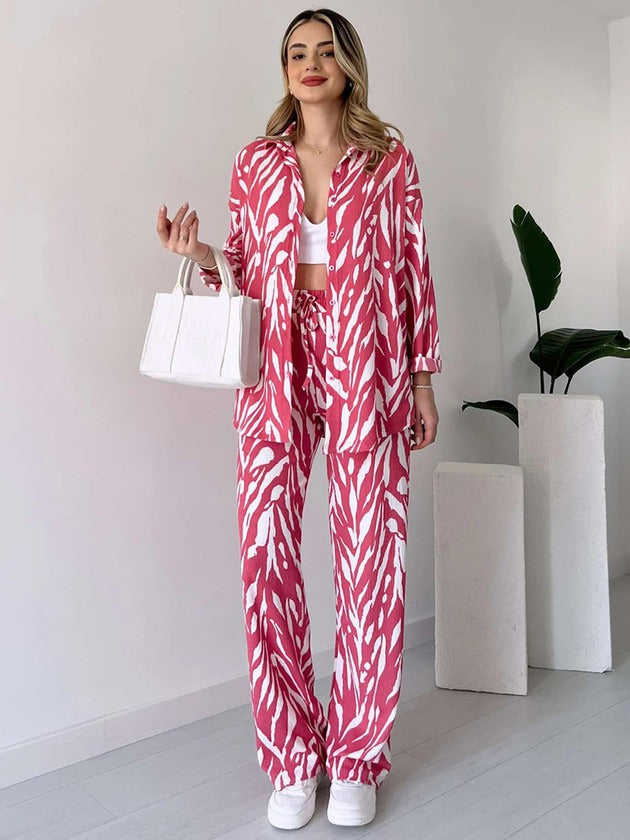 Vibrant Elegance Striking Abstract Print Co-ord Set