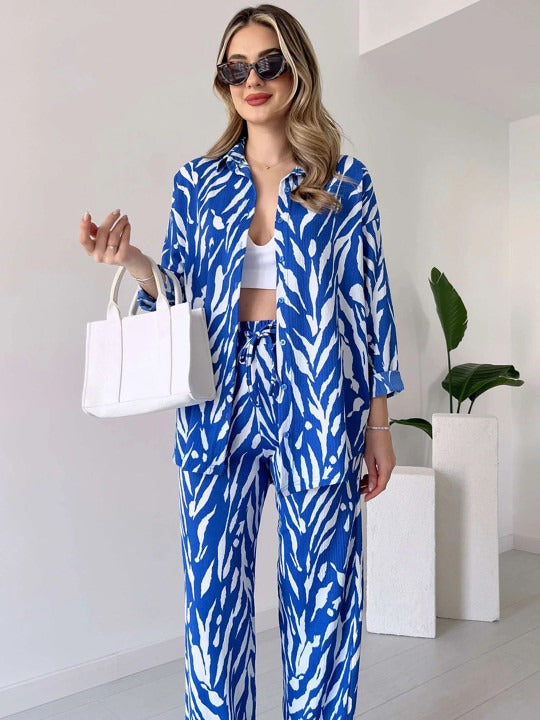 Vibrant Elegance Striking Abstract Print Co-ord Set