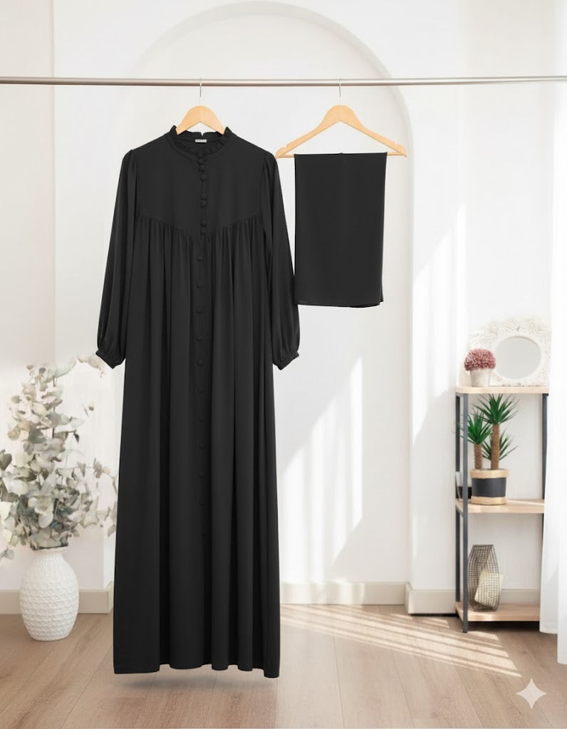 Sultan Abaya With Premium Stole – Elegant Luxury Modest Wear