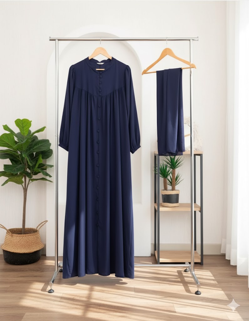 Sultan Abaya With Premium Stole – Elegant Luxury Modest Wear